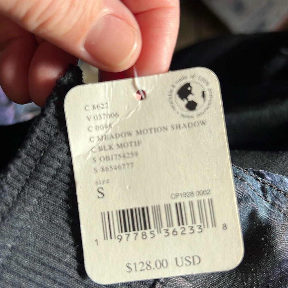 Free People Movement Small NWOT Mesmerize Me Cargo Pant Blue Bottoms Button Fly